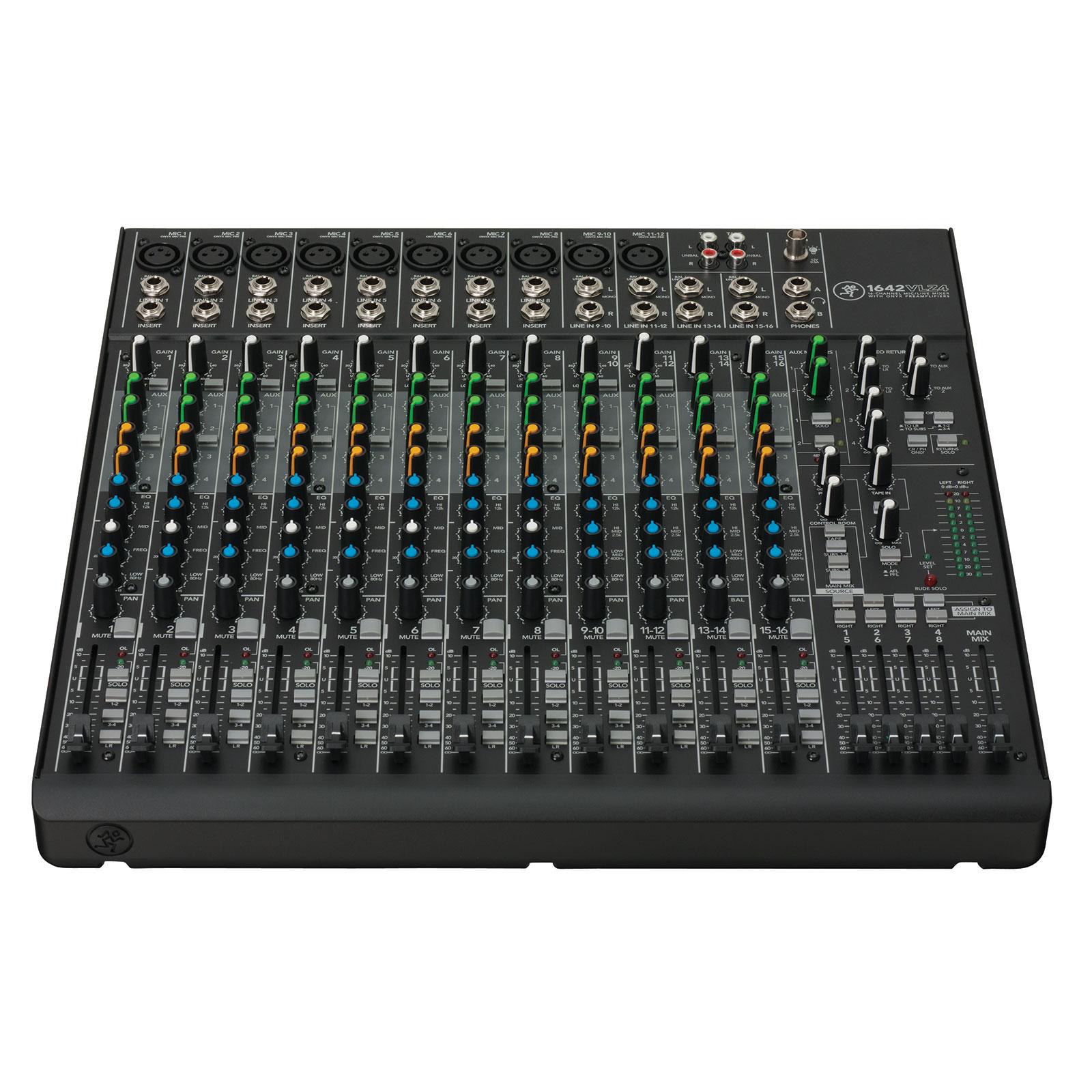 Mackie 1642VLZ4 16-Channel 4-Bus Compact Mixer Bundled with Samson